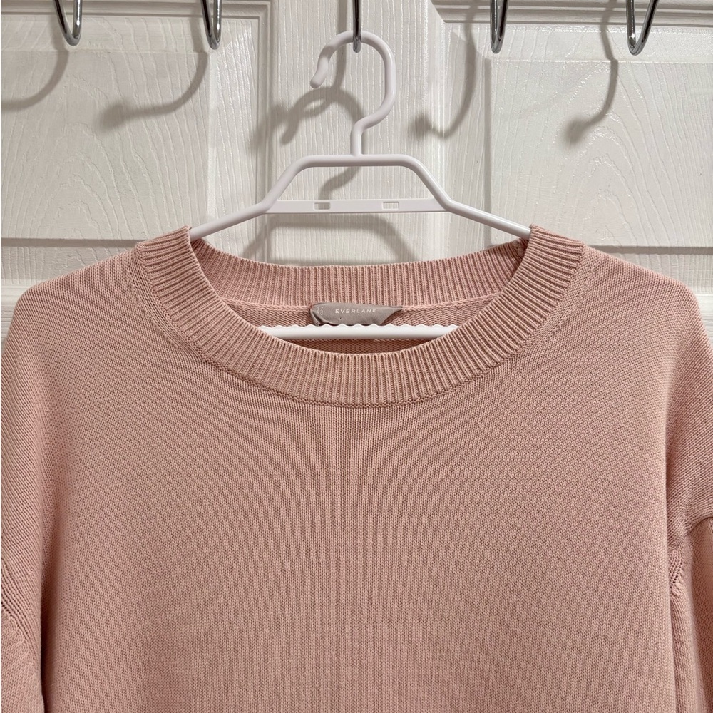 Everlane Dusty Rose Pink Cotton Sweater - Picture 4 of 11